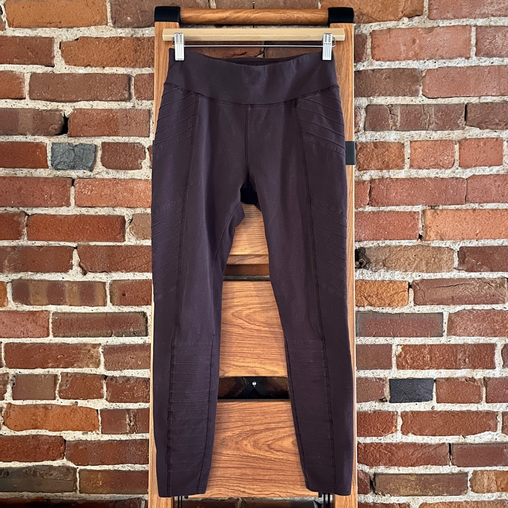 Pact Brown Moto Leggings